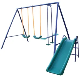 A-Frame Metal Swing Set w/ Slide