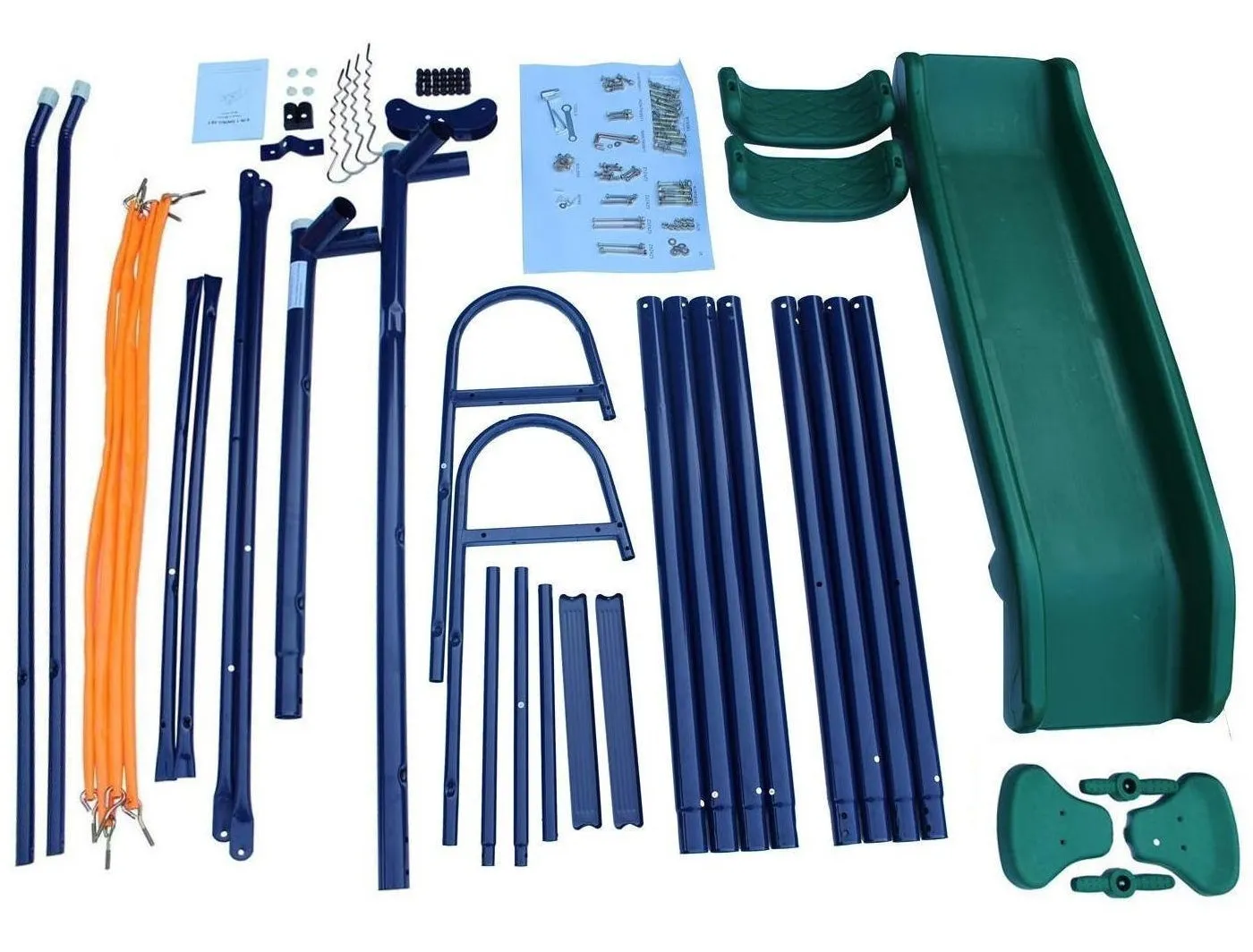 A-Frame Metal Swing Set w/ Slide