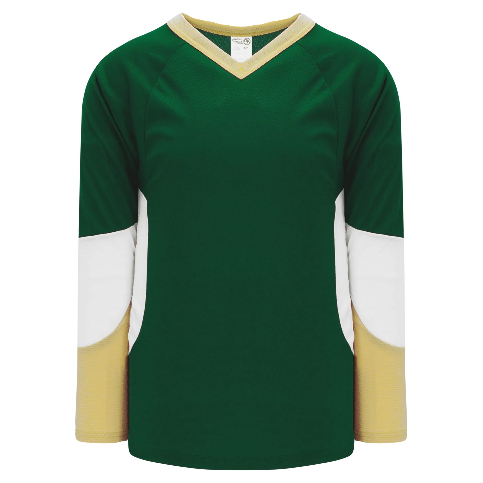 Athletic Knit (AK) H6600Y-262 Youth Dark Green/Vegas Gold/White League Hockey Jersey