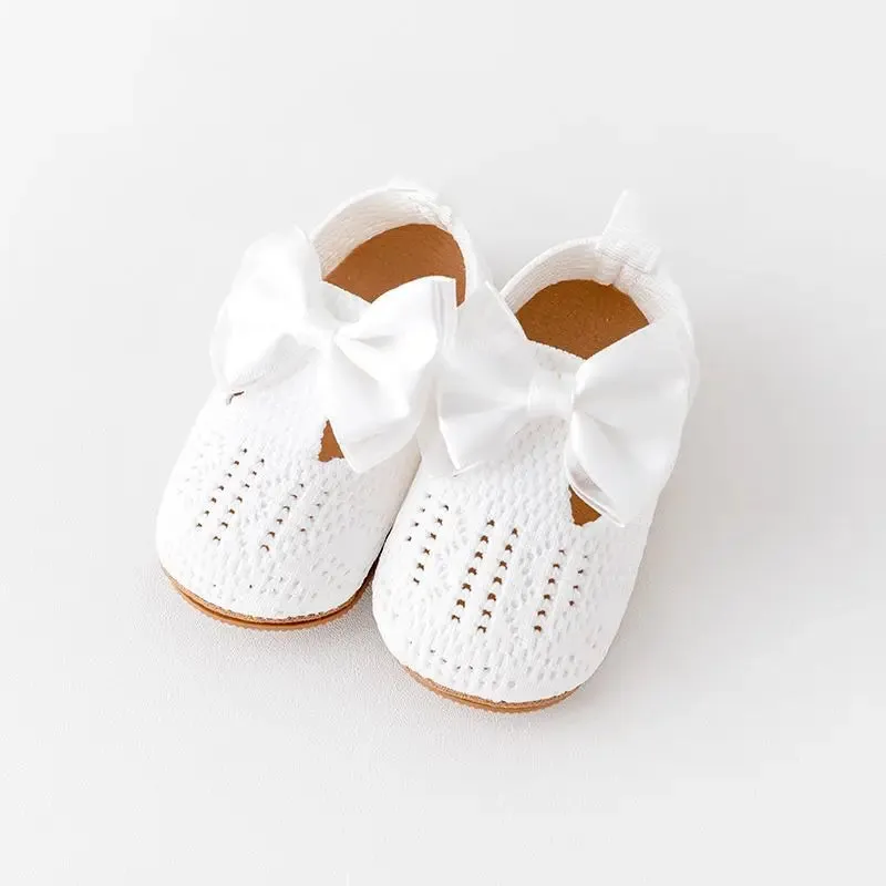 Baby Spring and Autumn Shoes Cute Bowknot for Toddler Girl 0-9-18 Months Infant Shoe Soft Breathable Anti-slip Sole High Quality