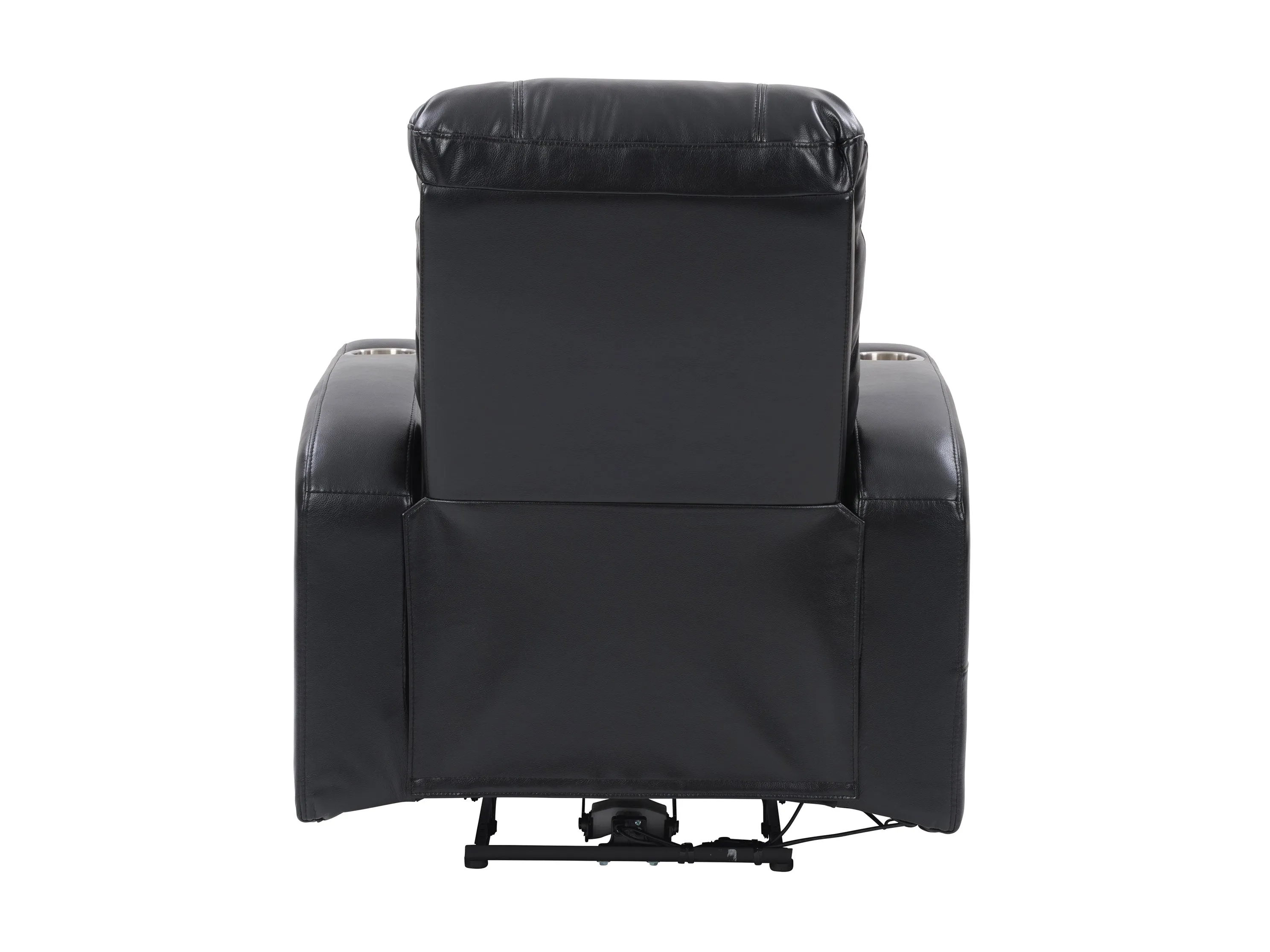 Black Power Recliner with Cup Holder