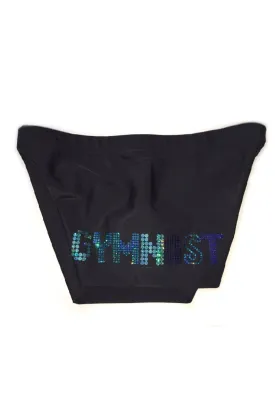 Blue Sequin Gymnast Shorts
