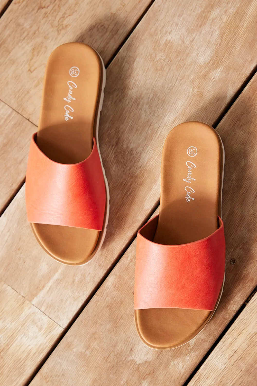 Brandy Slides - Orange