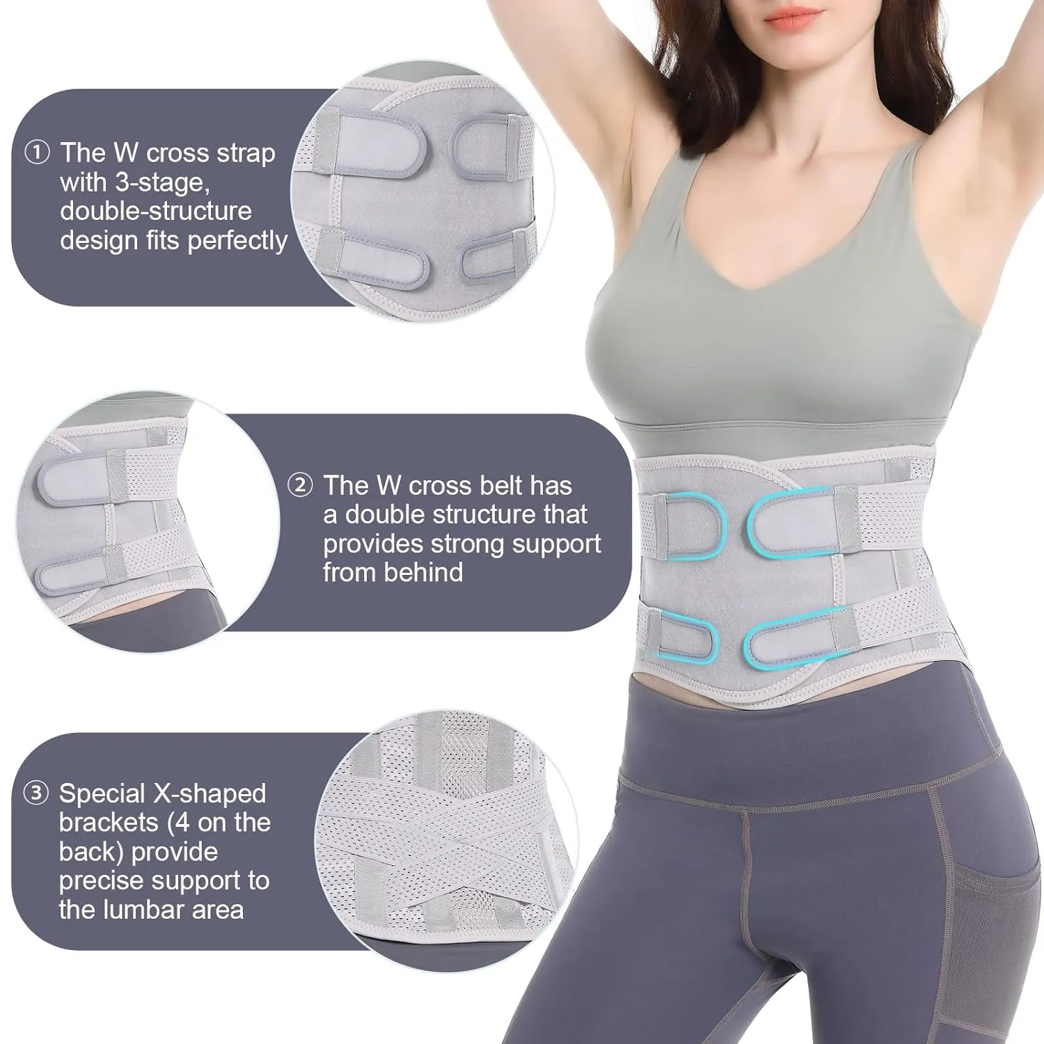 Breathable Back Brace for Lower Back Pain Women and Men - Back Support Belt for Women, Relieve Lower Back Pain and Improve Posture with Comfort, Back Pain Relief Products, Posture Corrector