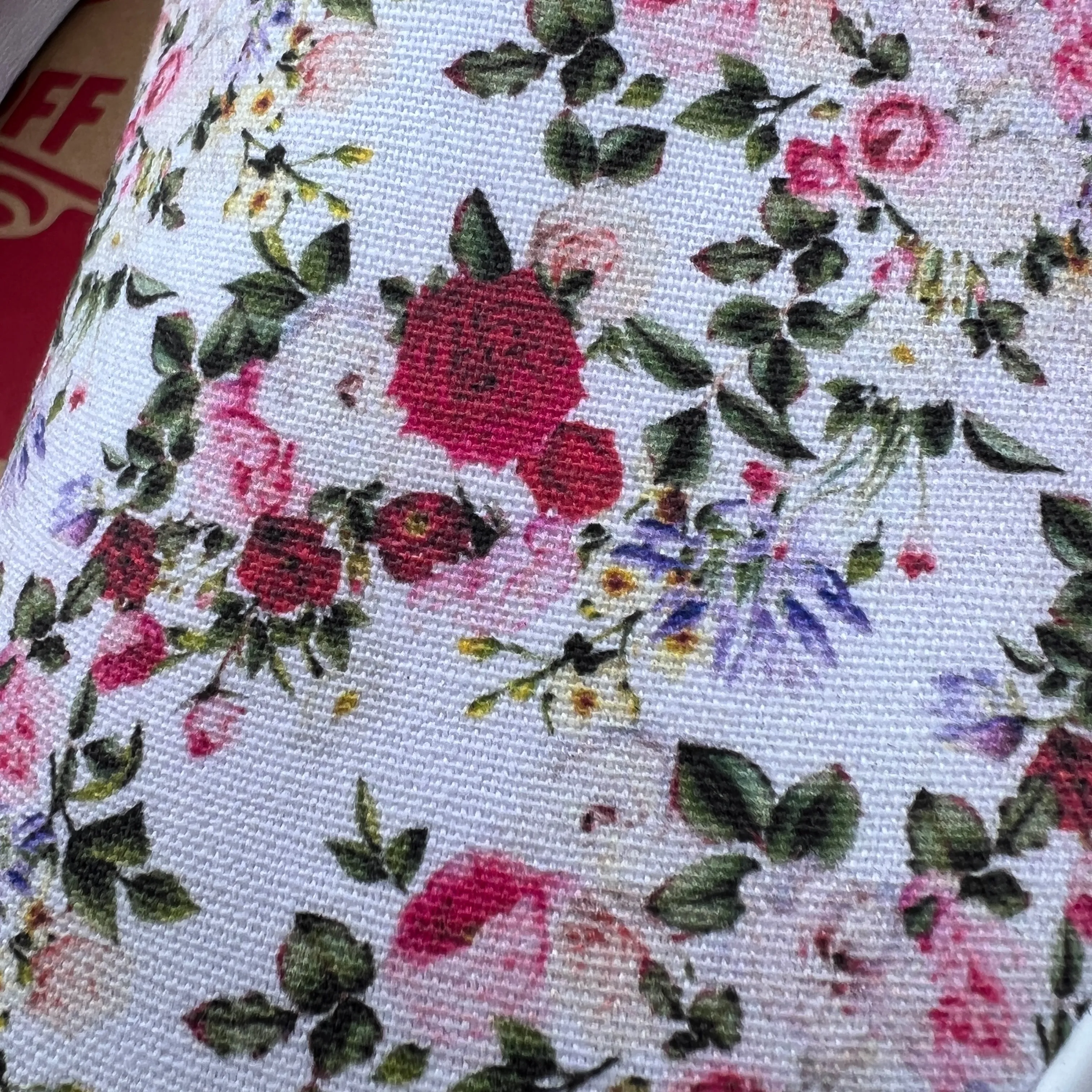 Classic Vintage Floral Pattern - Custom Vans White Slip On Shoes - Custom Vans Shoes