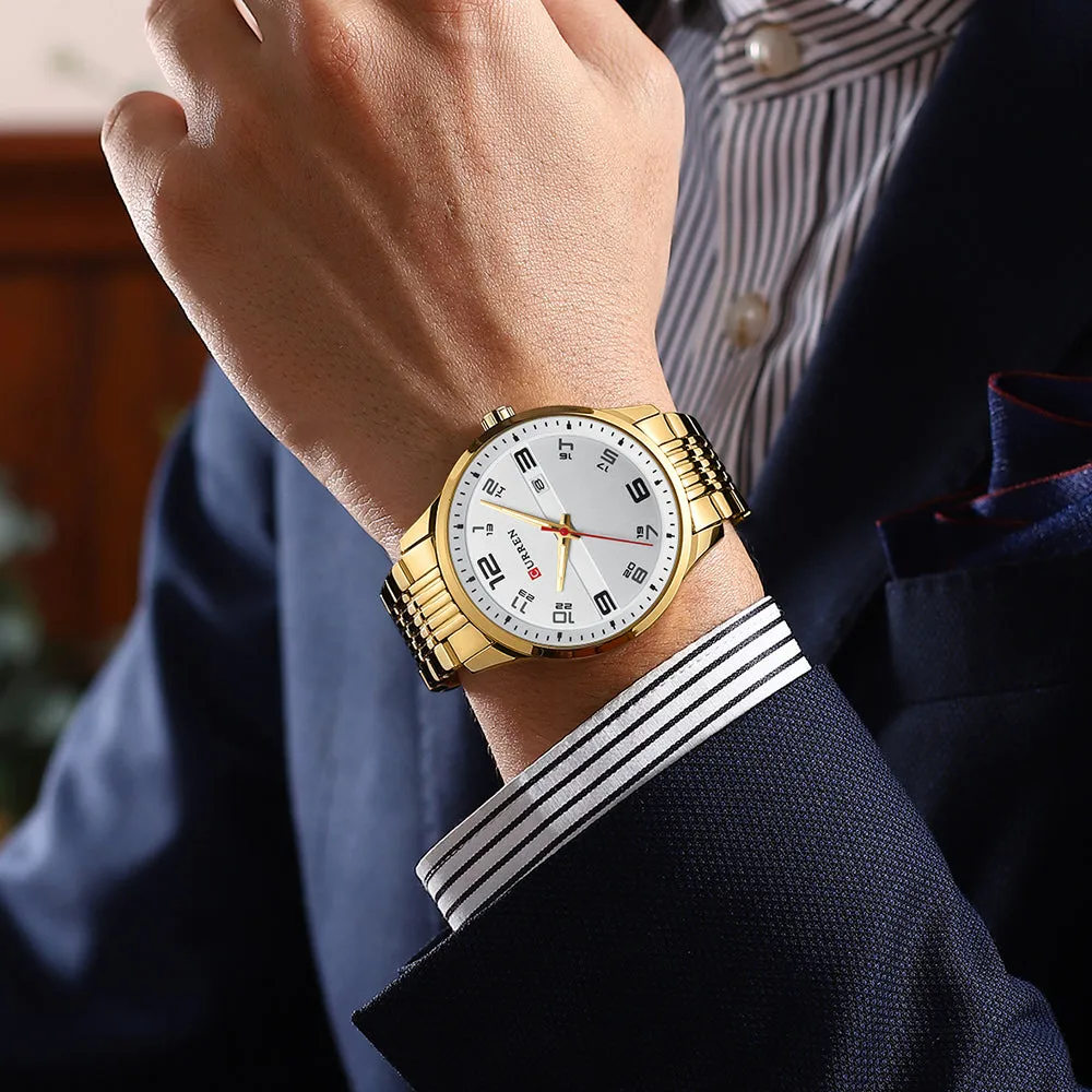 CURREN Original Brand Stainless Steel Band Wrist Watch For Men With Brand (Box & Bag)-8411