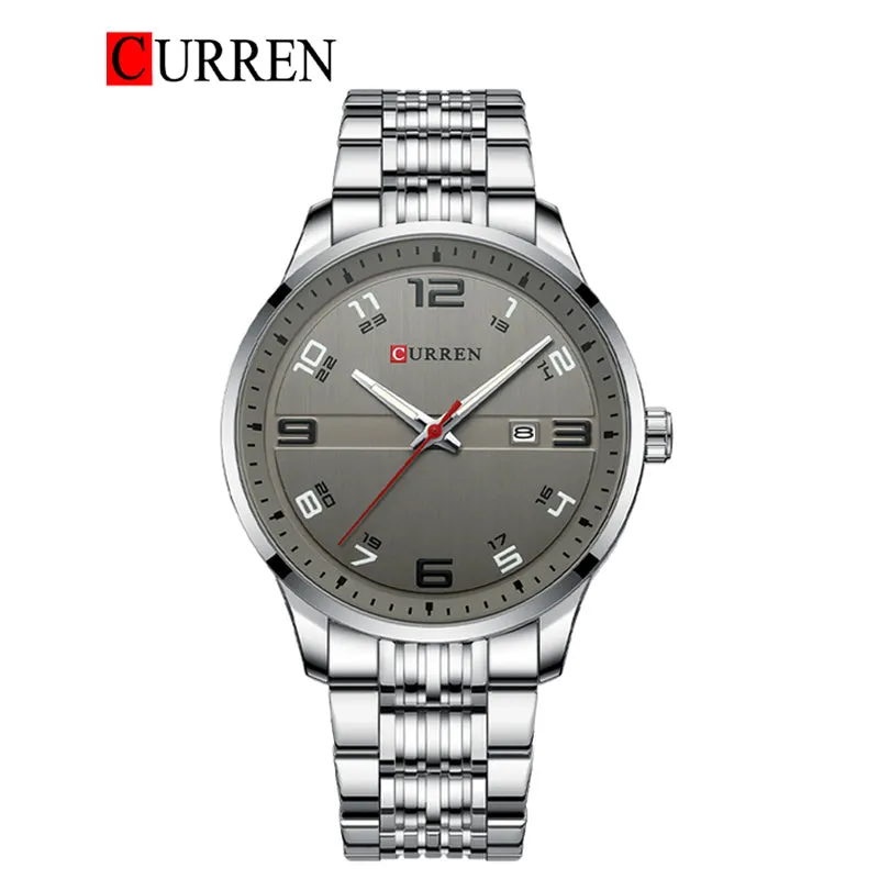 CURREN Original Brand Stainless Steel Band Wrist Watch For Men With Brand (Box & Bag)-8411