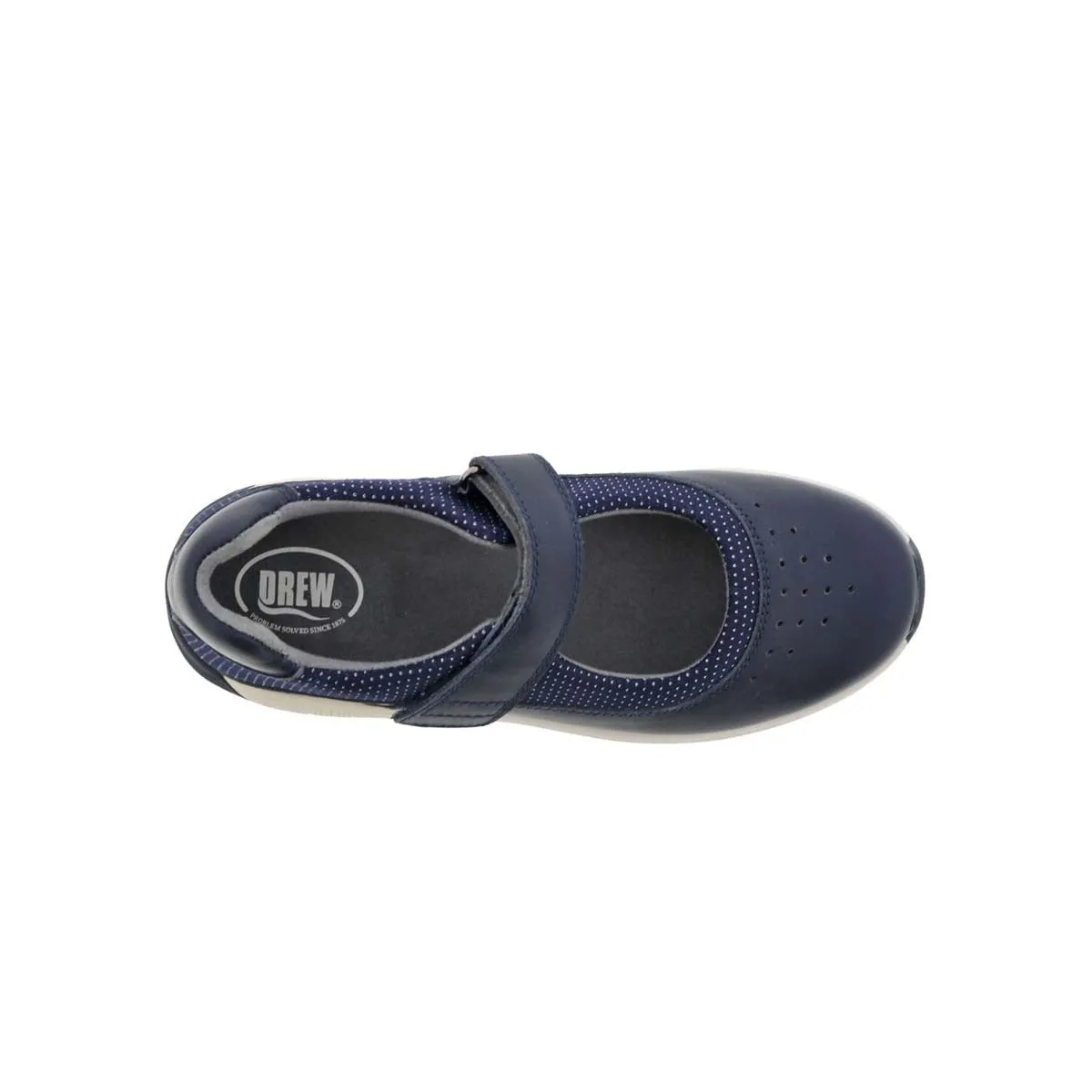 Drew Trust Women Comfort Mary Jane Shoes In Navy Leather