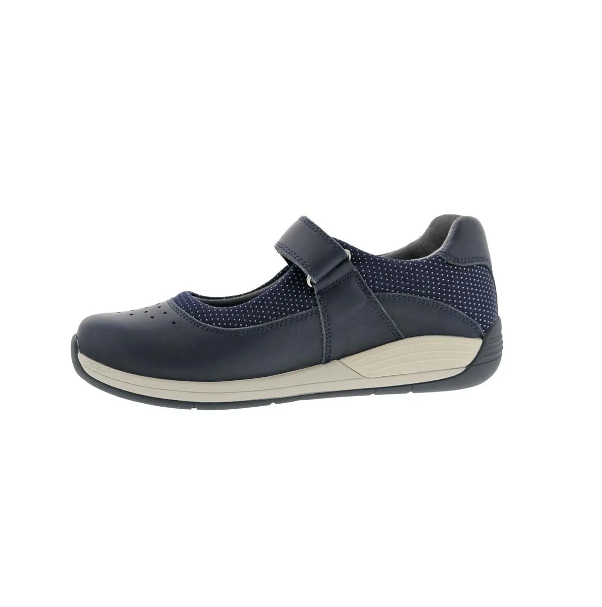 Drew Trust Women Comfort Mary Jane Shoes In Navy Leather