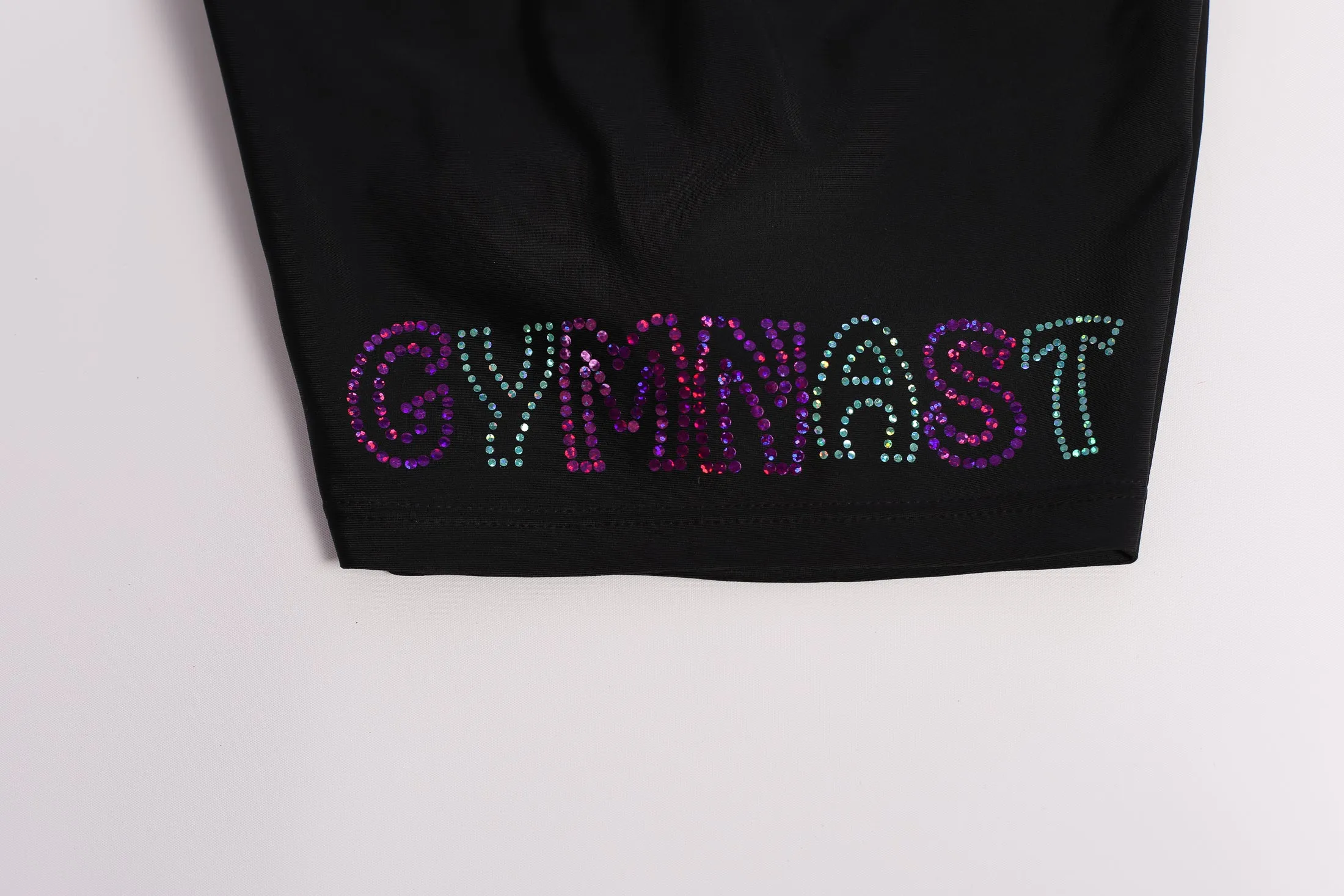 Dual tone Gymnast Sequin Black Shorts