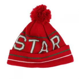 Fourstar Athletic Block Pom Pom Beanie Red