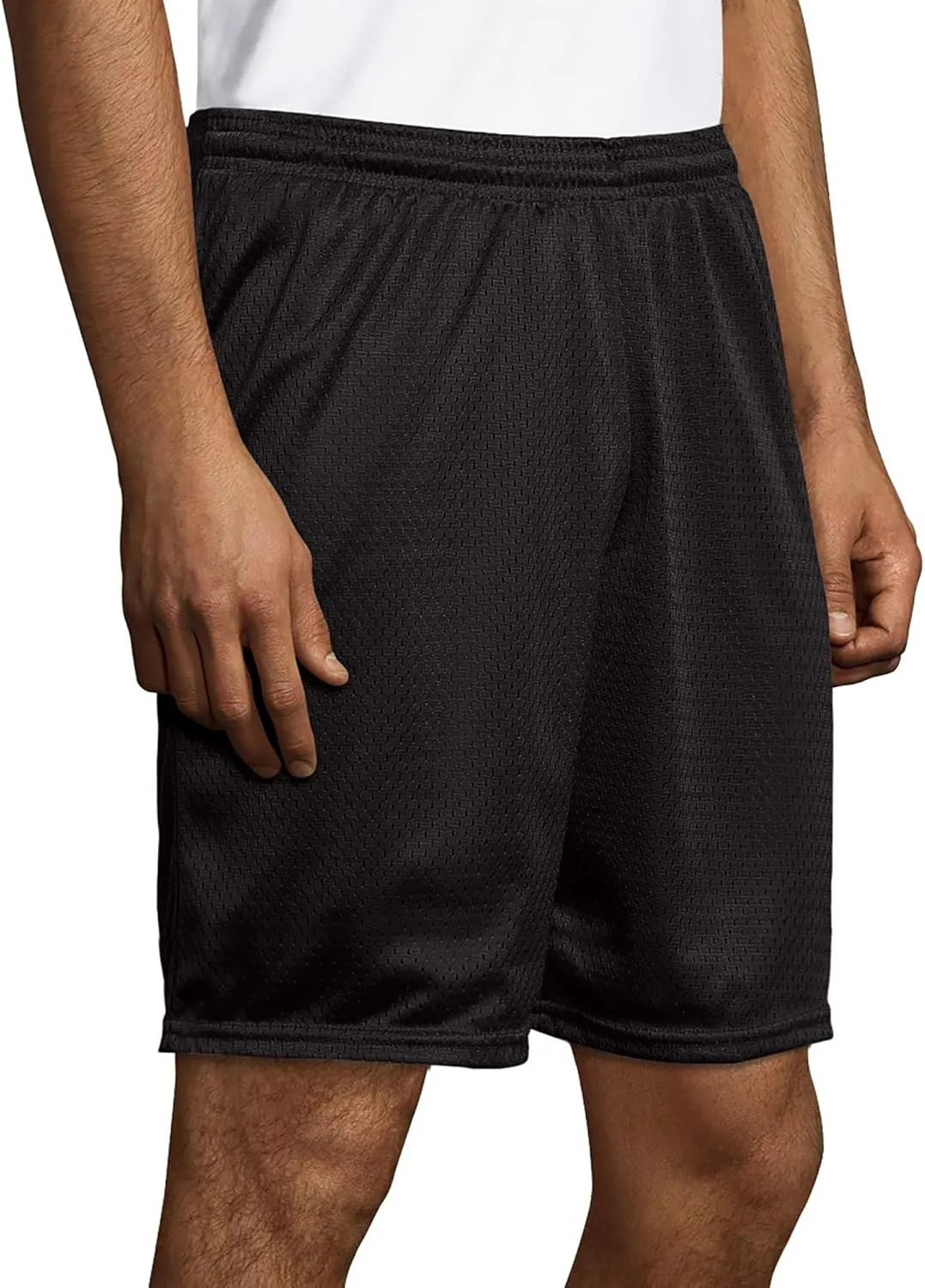 Hanes Sport Men's Mesh Pocket Shorts, Mens Performance Gear Shorts, Mens Athletic Shorts, 9" Inseam