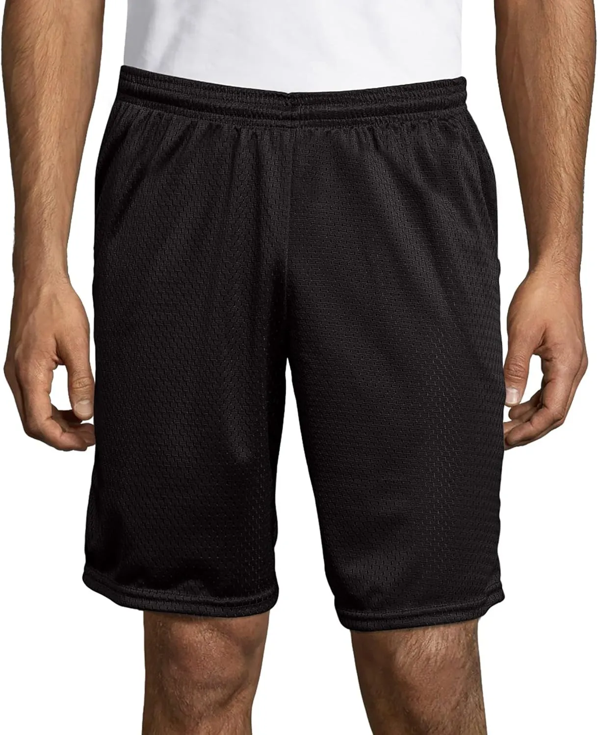 Hanes Sport Men's Mesh Pocket Shorts, Mens Performance Gear Shorts, Mens Athletic Shorts, 9" Inseam