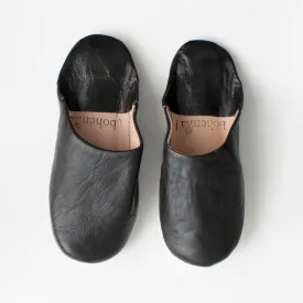Men's Medium Black Babouche Slippers