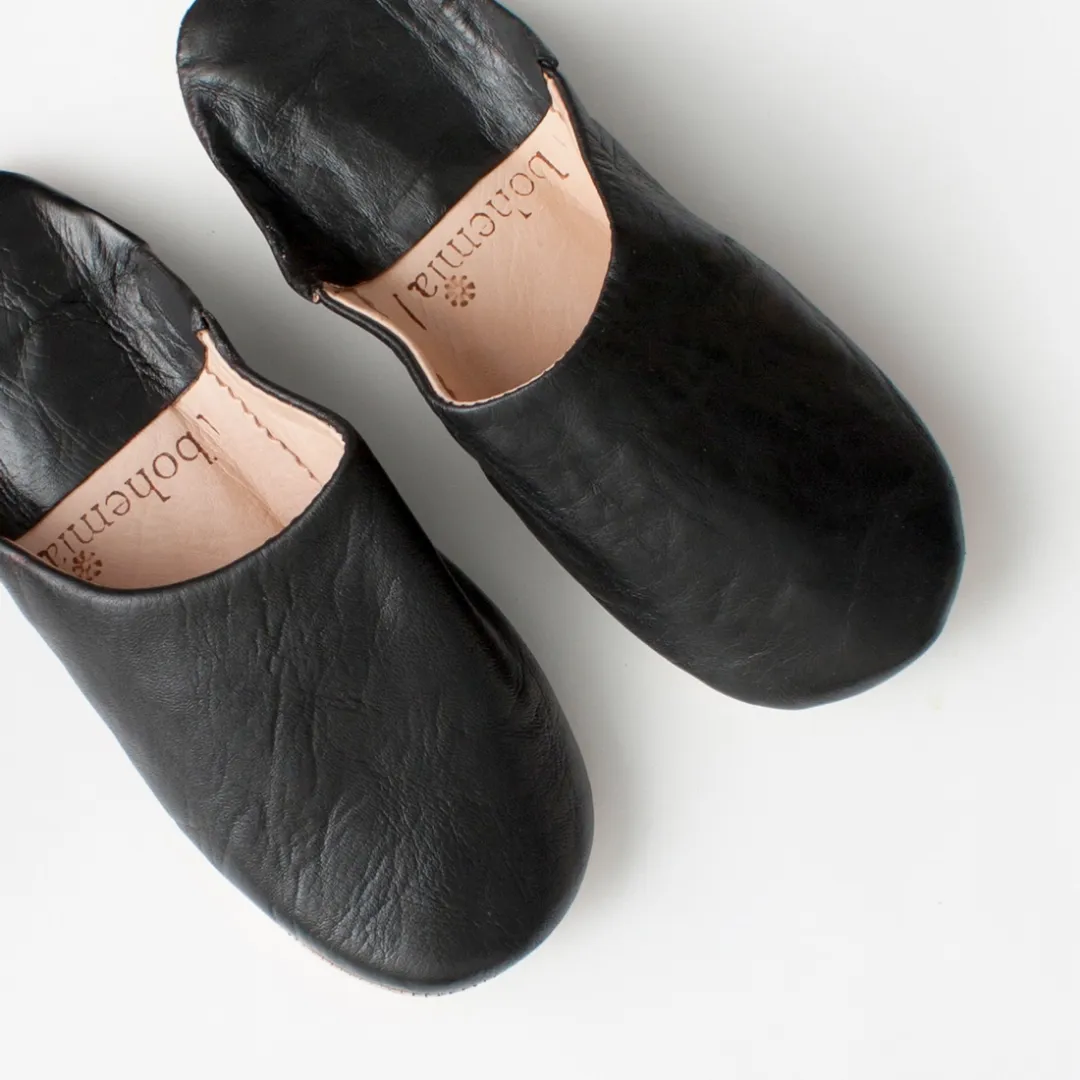 Men's Medium Black Babouche Slippers