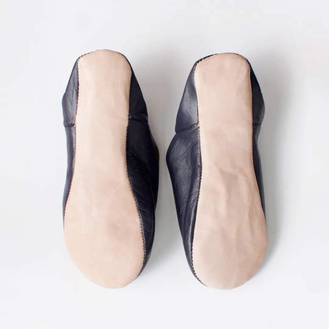 Men's Medium Black Babouche Slippers