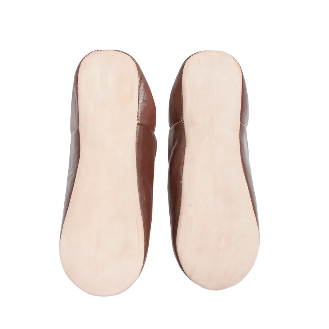 Men's Medium Chocolate Babouche Slippers