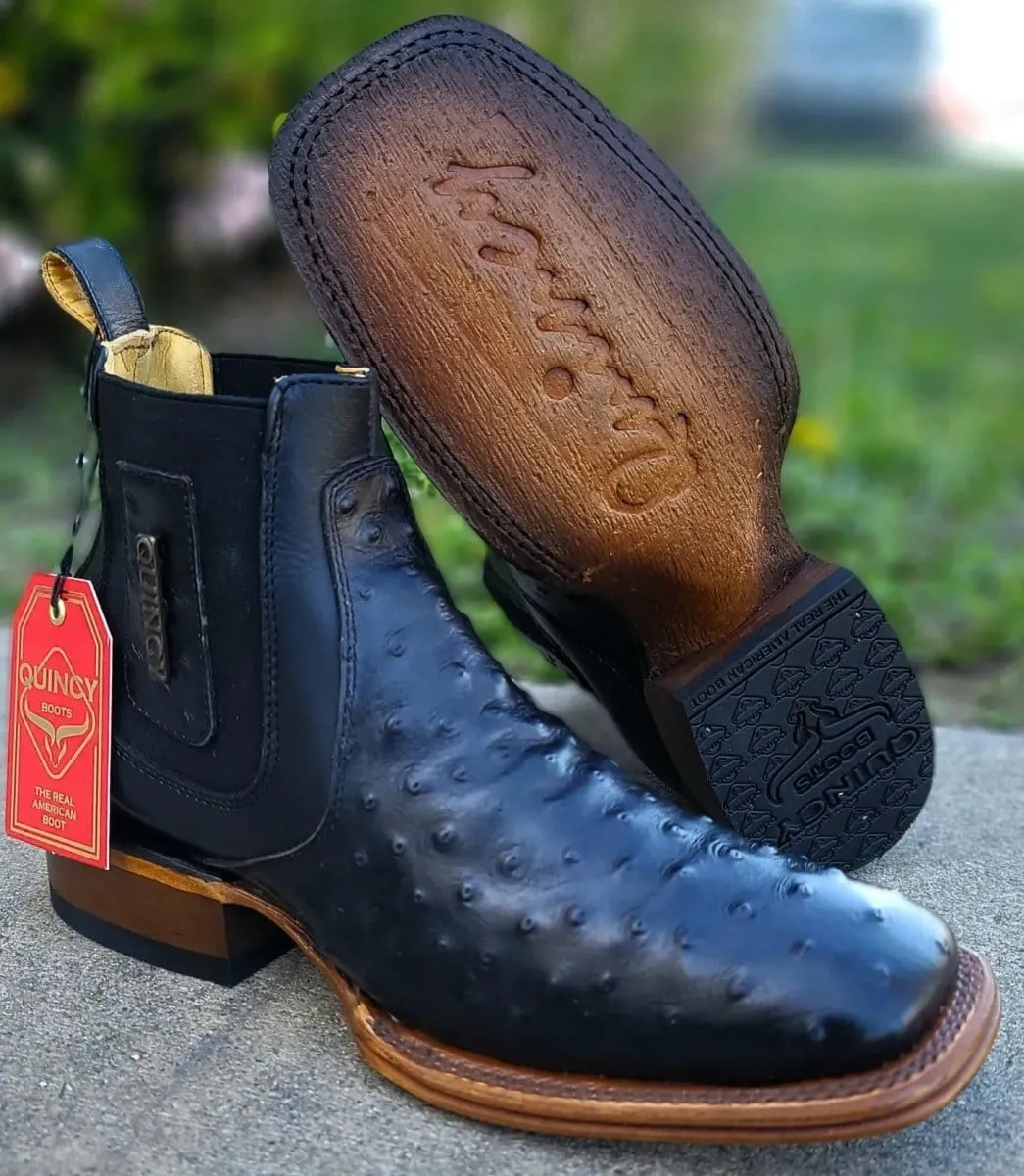 Men's Quincy Wide Square Toe Ankle Boot Q82B0305