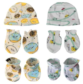 Mittens, Booties and Cap Set Combo of 2- Option G