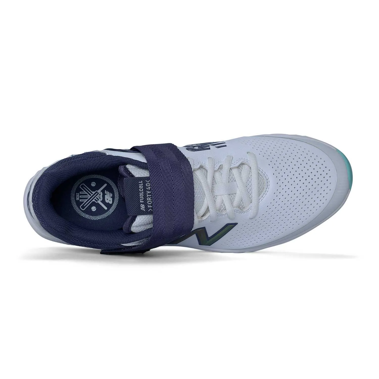 New Balance CK4040 J5 Cricket Spikes White/Blue 2E-Fit