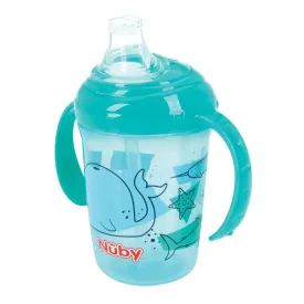 Nuby Decorated Grip n Sip Cup 240 ml 4m  Blue