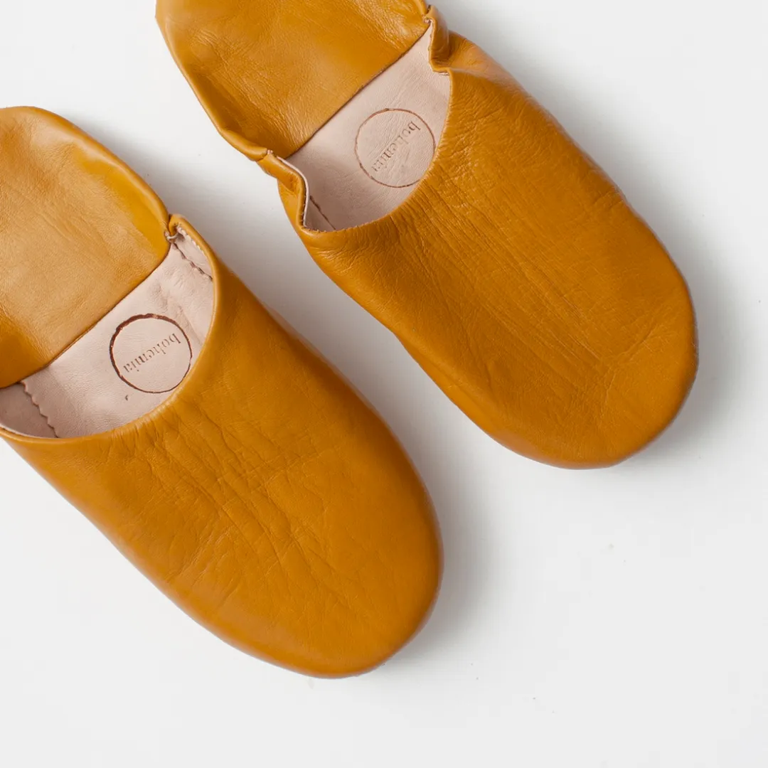 Ochre Large Babouche Slippers