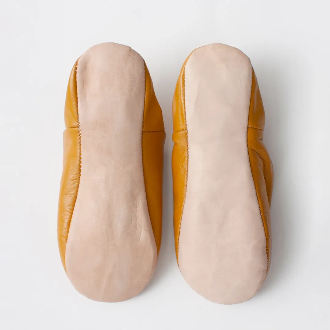 Ochre Large Babouche Slippers