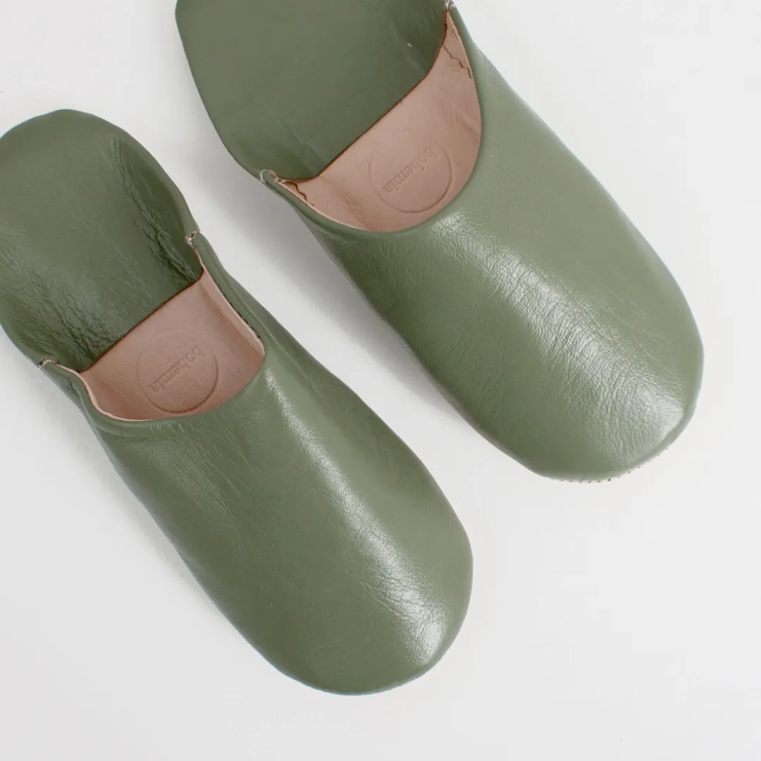 Olive Medium Babouche Slippers