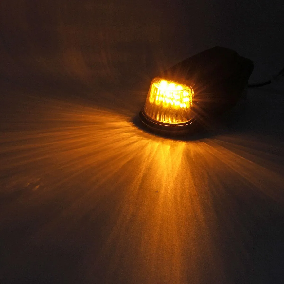 Partsam 5Pcs Smoked Amber Cab Marker Lights 12LED Compatible with Ford F150 F250 F350 1973-1997 F Series Super Duty Pickup Trucks Cab Top Roof Running LED Lights Assembly w/ Wiring Harness