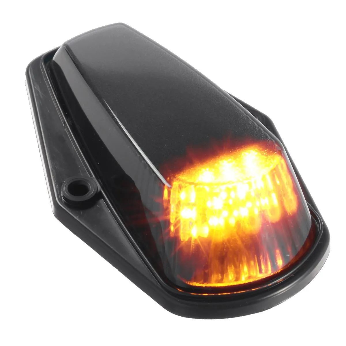 Partsam 5Pcs Smoked Amber Cab Marker Lights 12LED Compatible with Ford F150 F250 F350 1973-1997 F Series Super Duty Pickup Trucks Cab Top Roof Running LED Lights Assembly w/ Wiring Harness