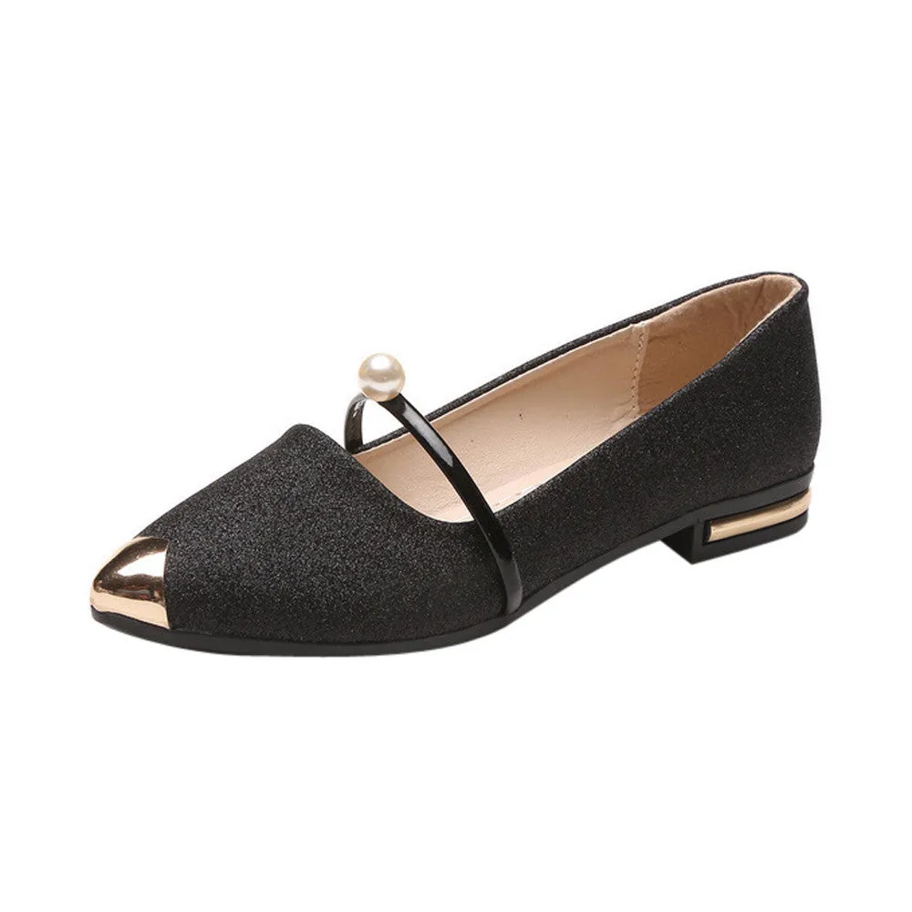 Pointed Toe Casual Low Heel Flat Shoes