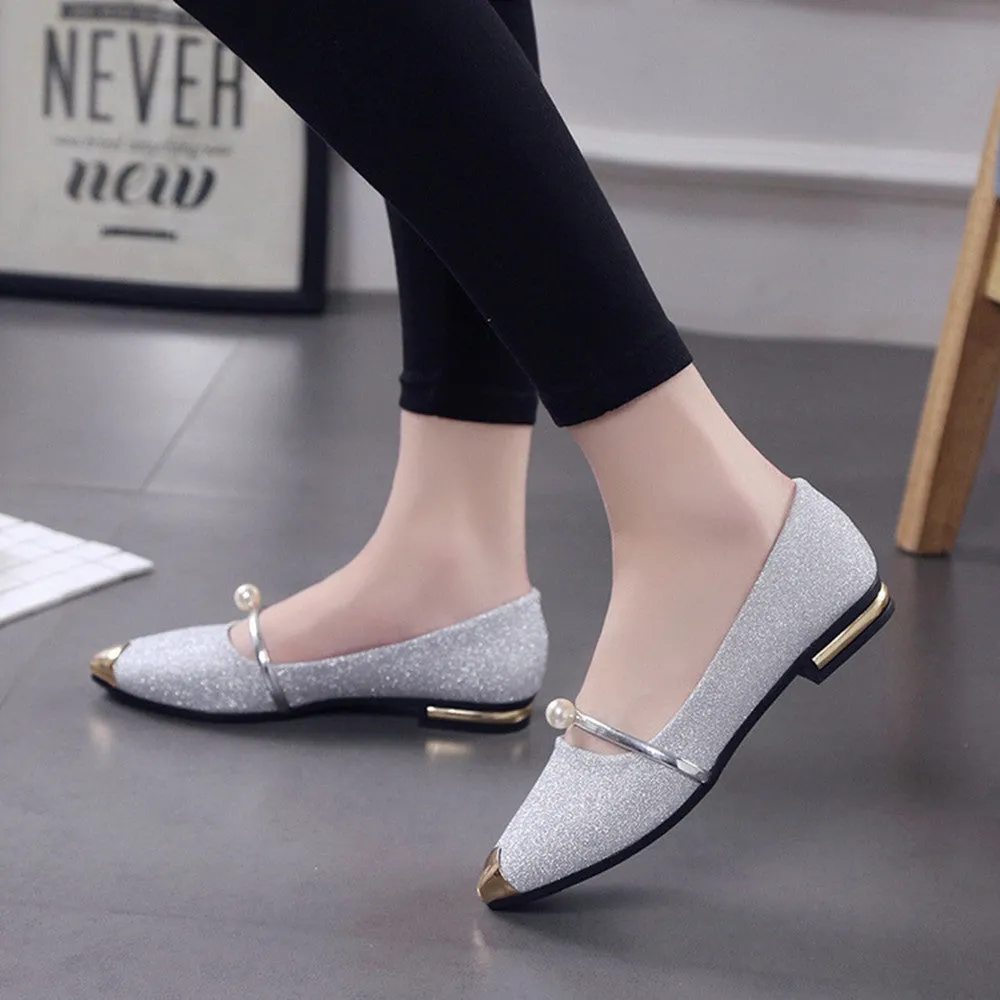 Pointed Toe Casual Low Heel Flat Shoes