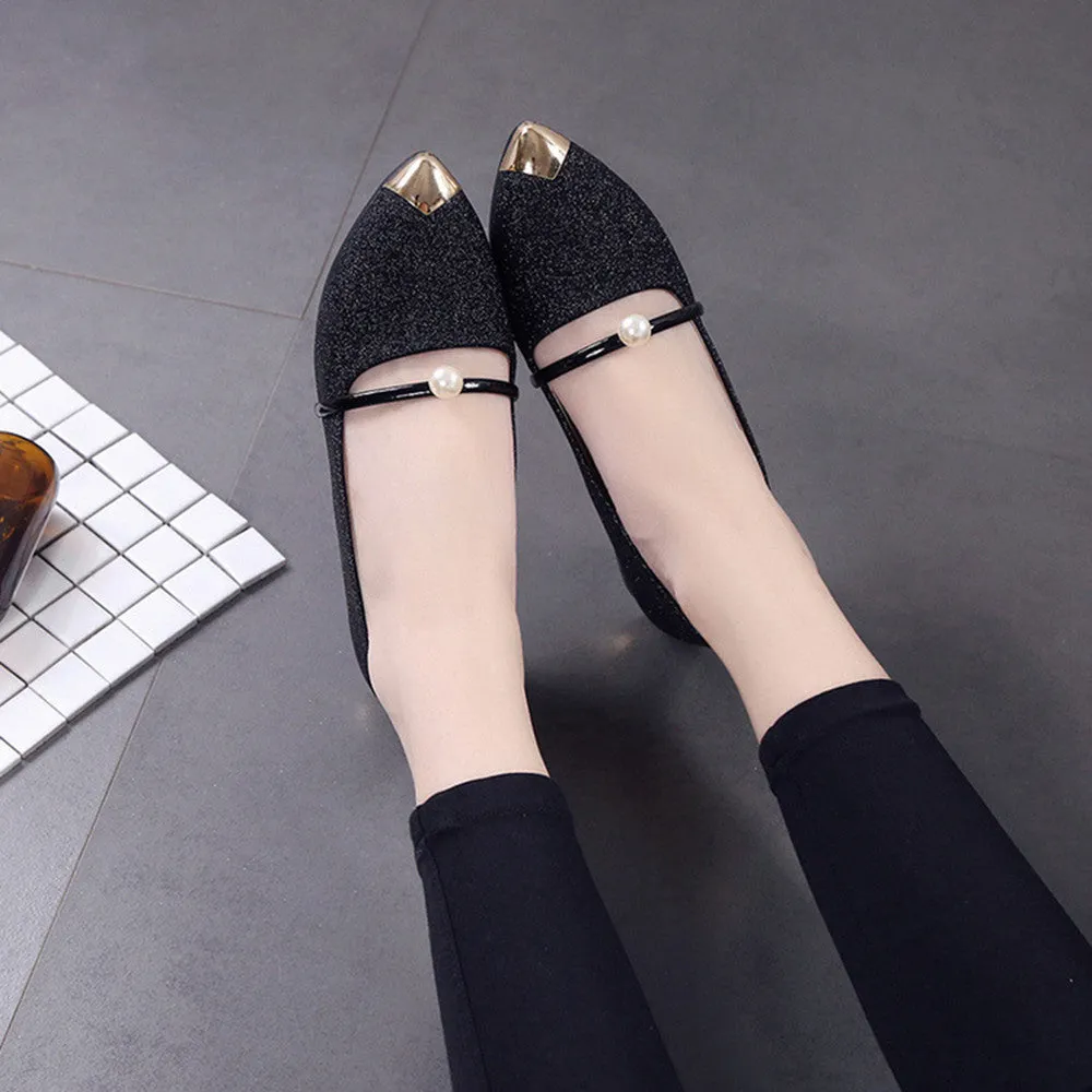 Pointed Toe Casual Low Heel Flat Shoes