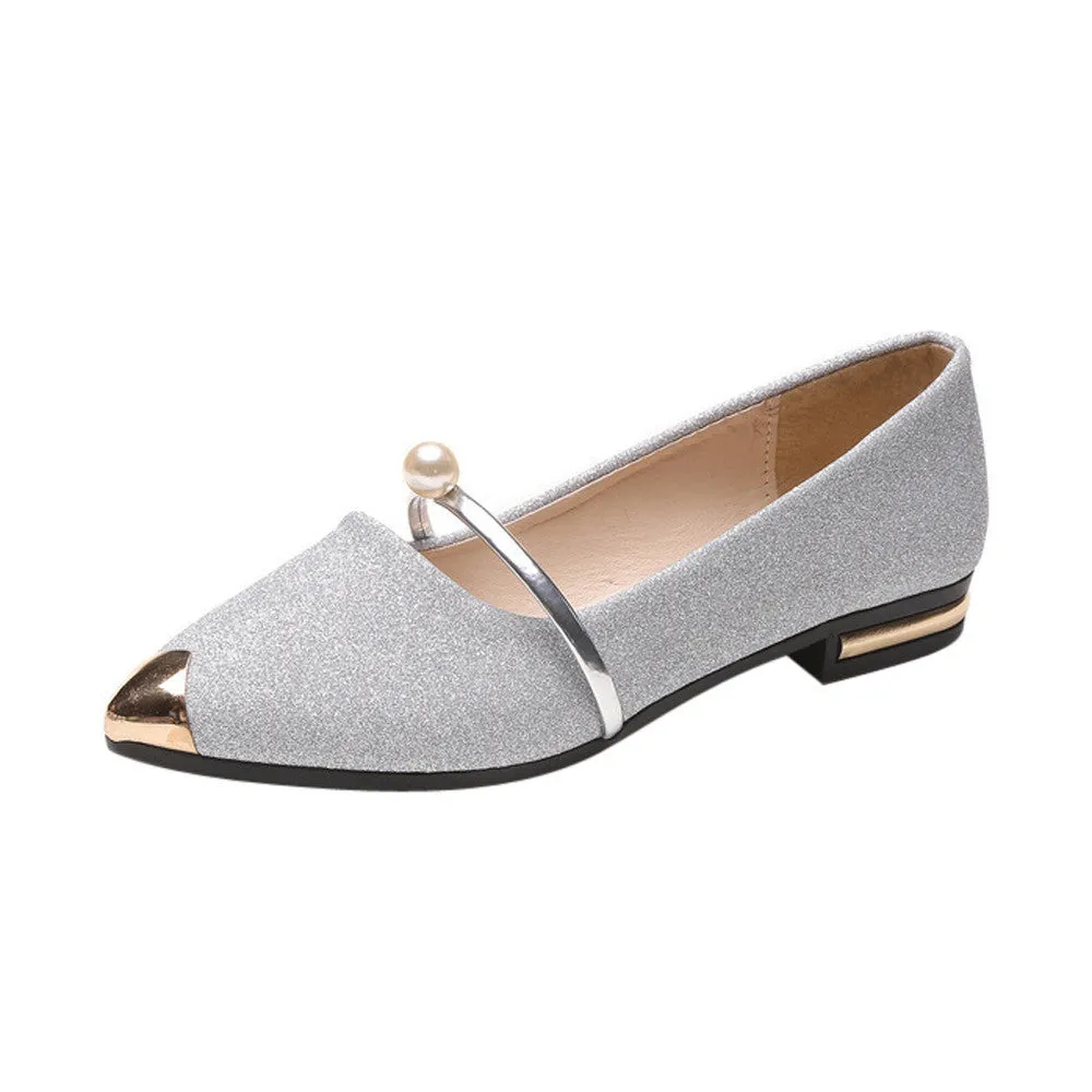 Pointed Toe Casual Low Heel Flat Shoes