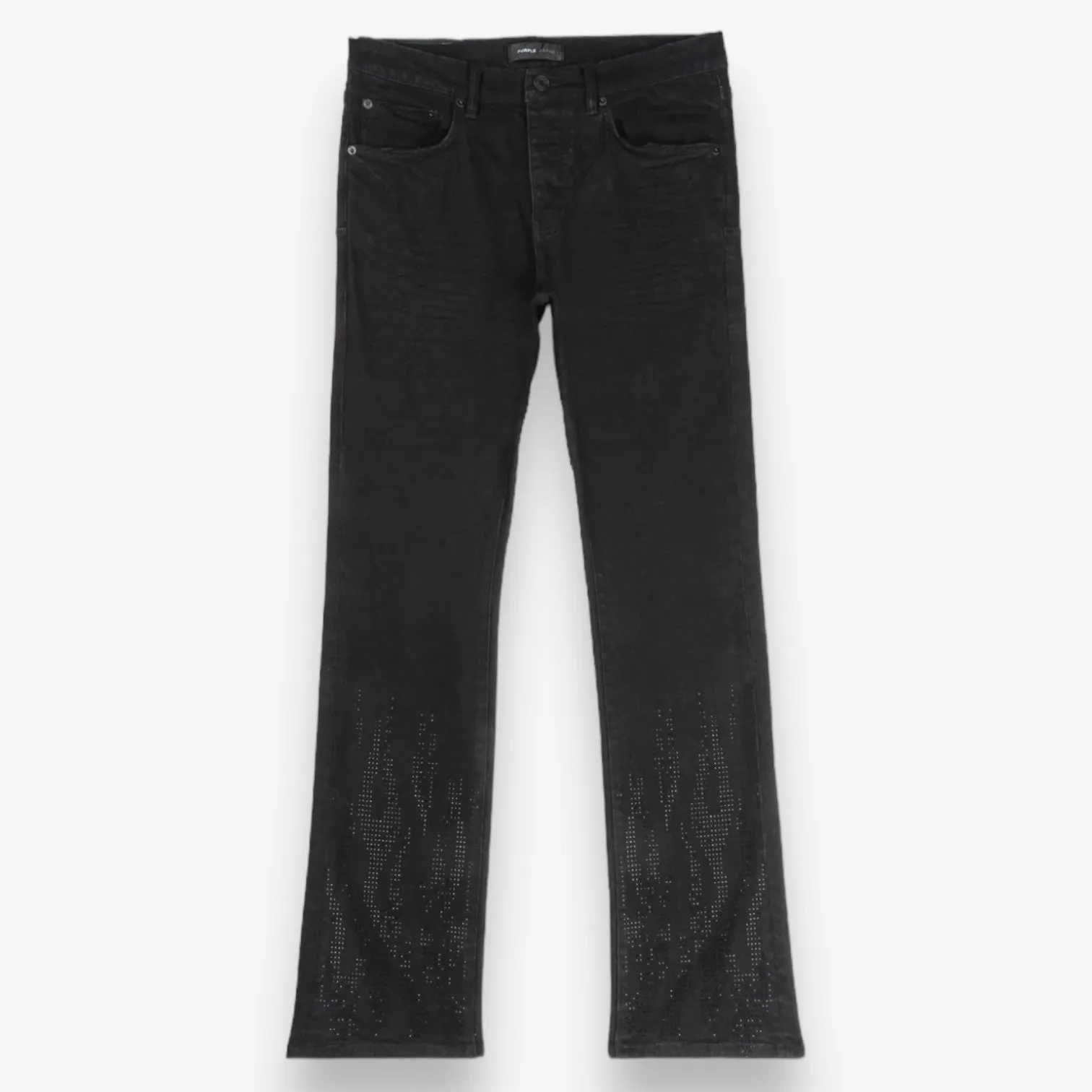 Purple Brand Flamed Flare Black Denim