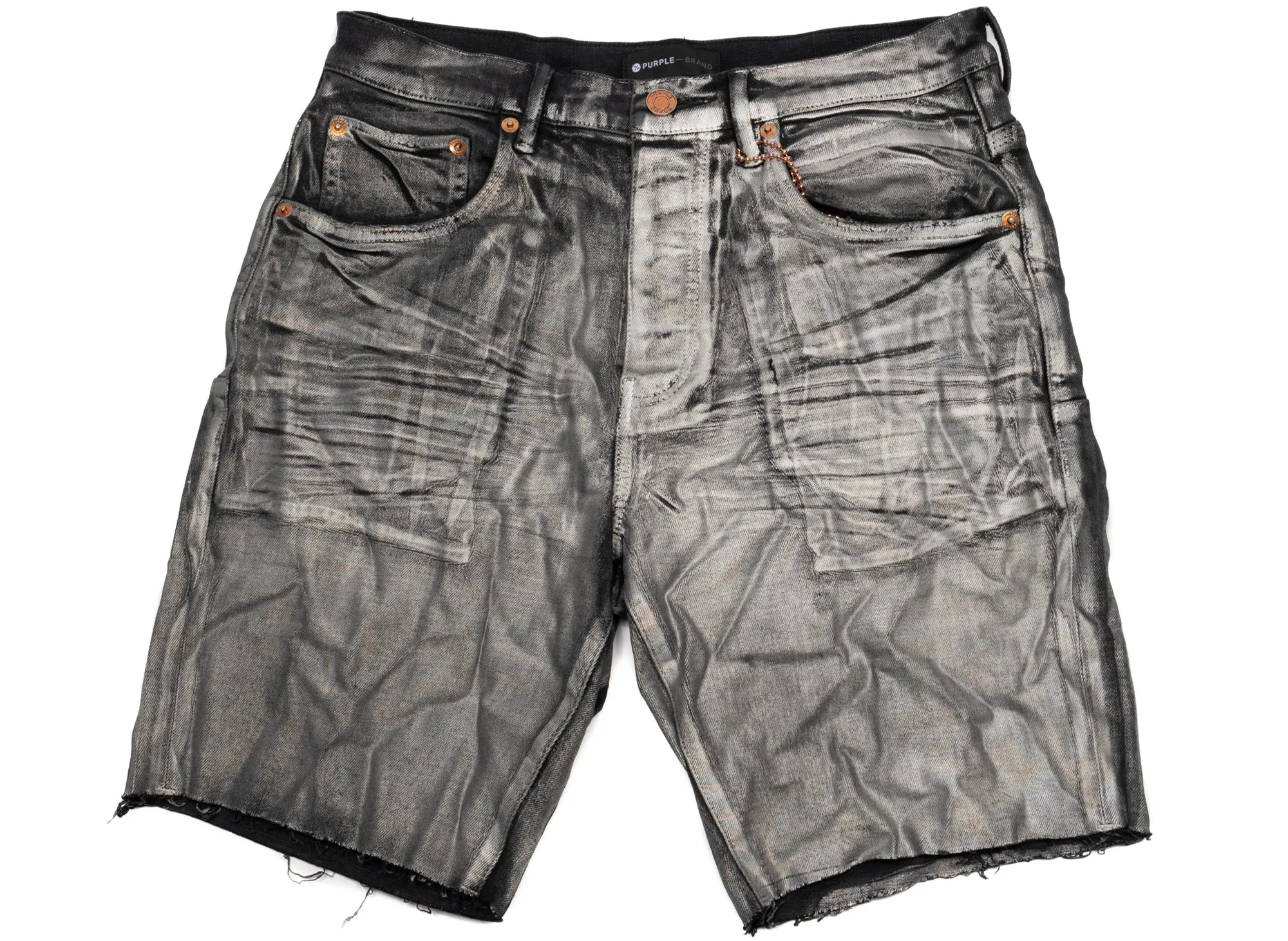 Purple Brand Iridescent Pearl Jeans Shorts