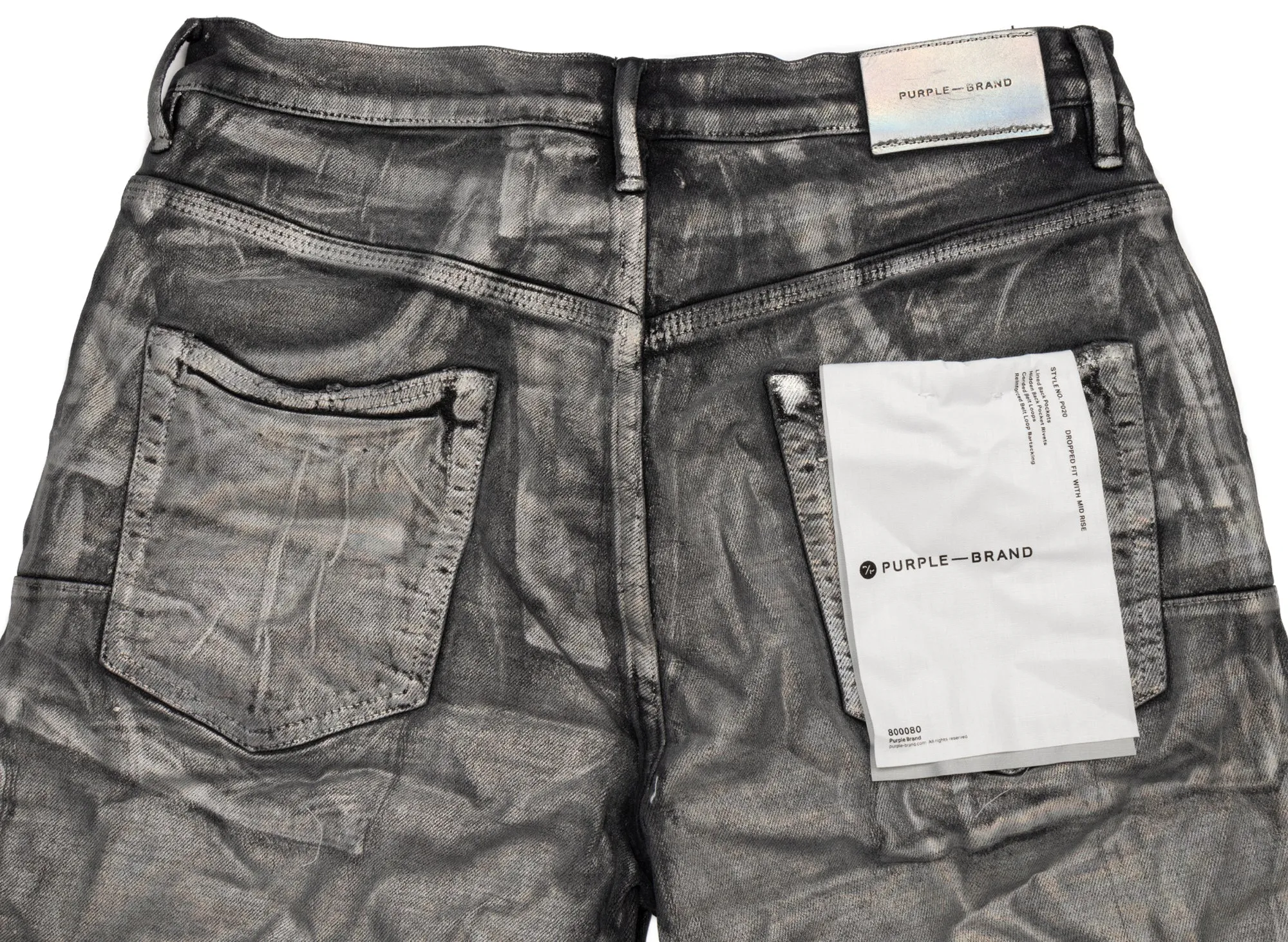 Purple Brand Iridescent Pearl Jeans Shorts