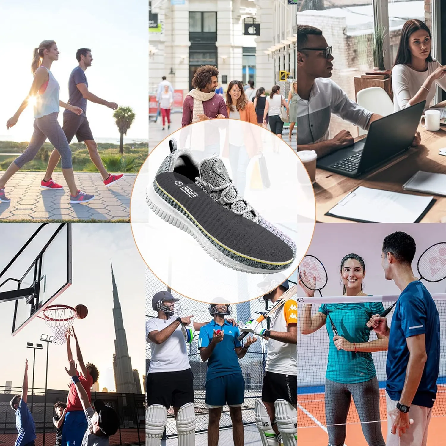 riemot Memory Foam Insoles for Women Men Super Soft Replacement Innersoles for Slippers Sneakers Running Shoes Boots Liners Comfort Cushioning Shoe Insert Black EU 38, 7 Women/5 Men