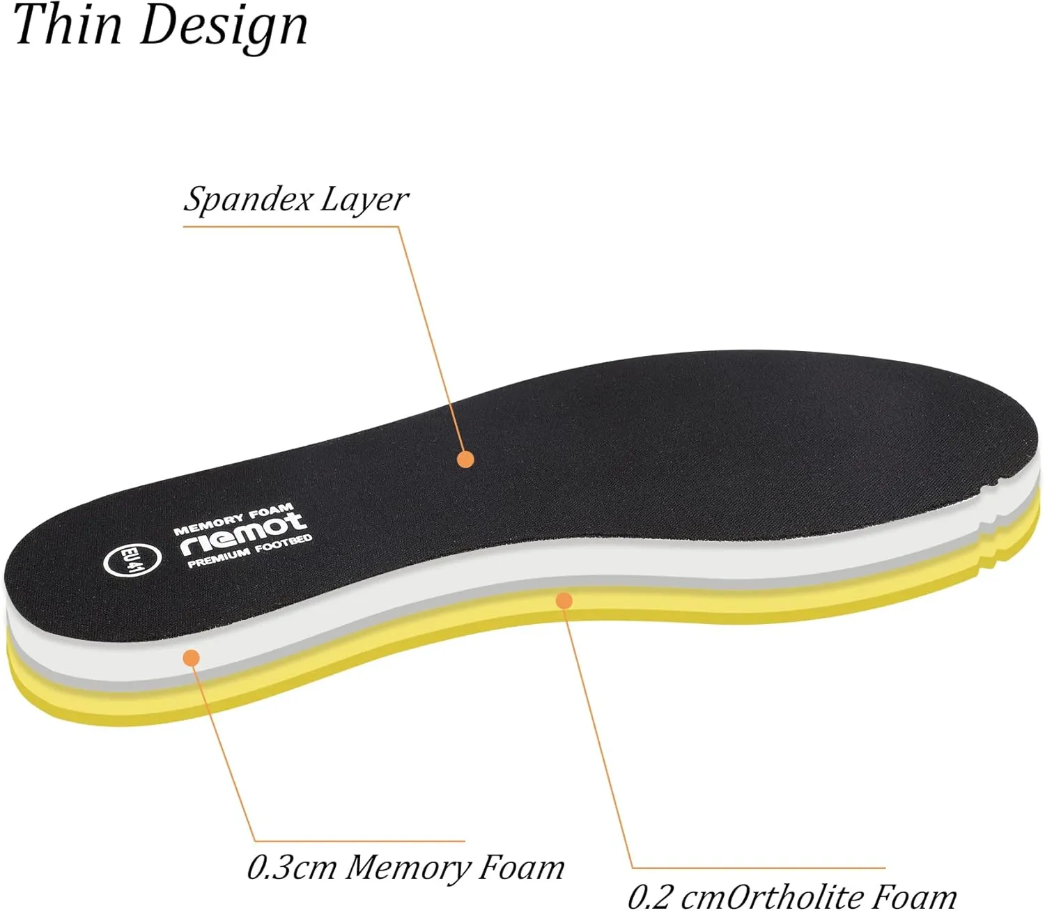 riemot Memory Foam Insoles for Women Men Super Soft Replacement Innersoles for Slippers Sneakers Running Shoes Boots Liners Comfort Cushioning Shoe Insert Black EU 38, 7 Women/5 Men