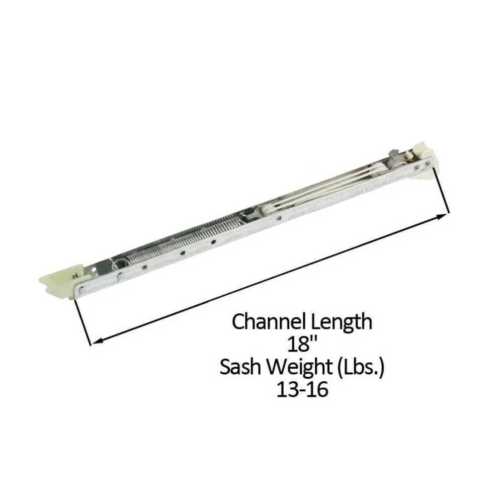 Single Hung Sliding Window 18" Sash Balance With Wings 13-16 Lbs