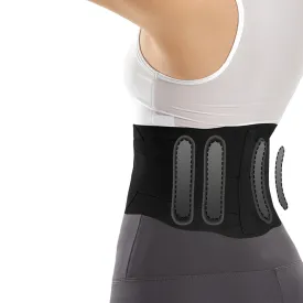 Super Thin Back Brace for Lower Back Pain Women Men, Lumbar Support Waist Support Brace for Women Lower Back Pain Relief Products, Hip Belt Waist Belt Sciatic Nerve Brace for Women Men (Black, Large)