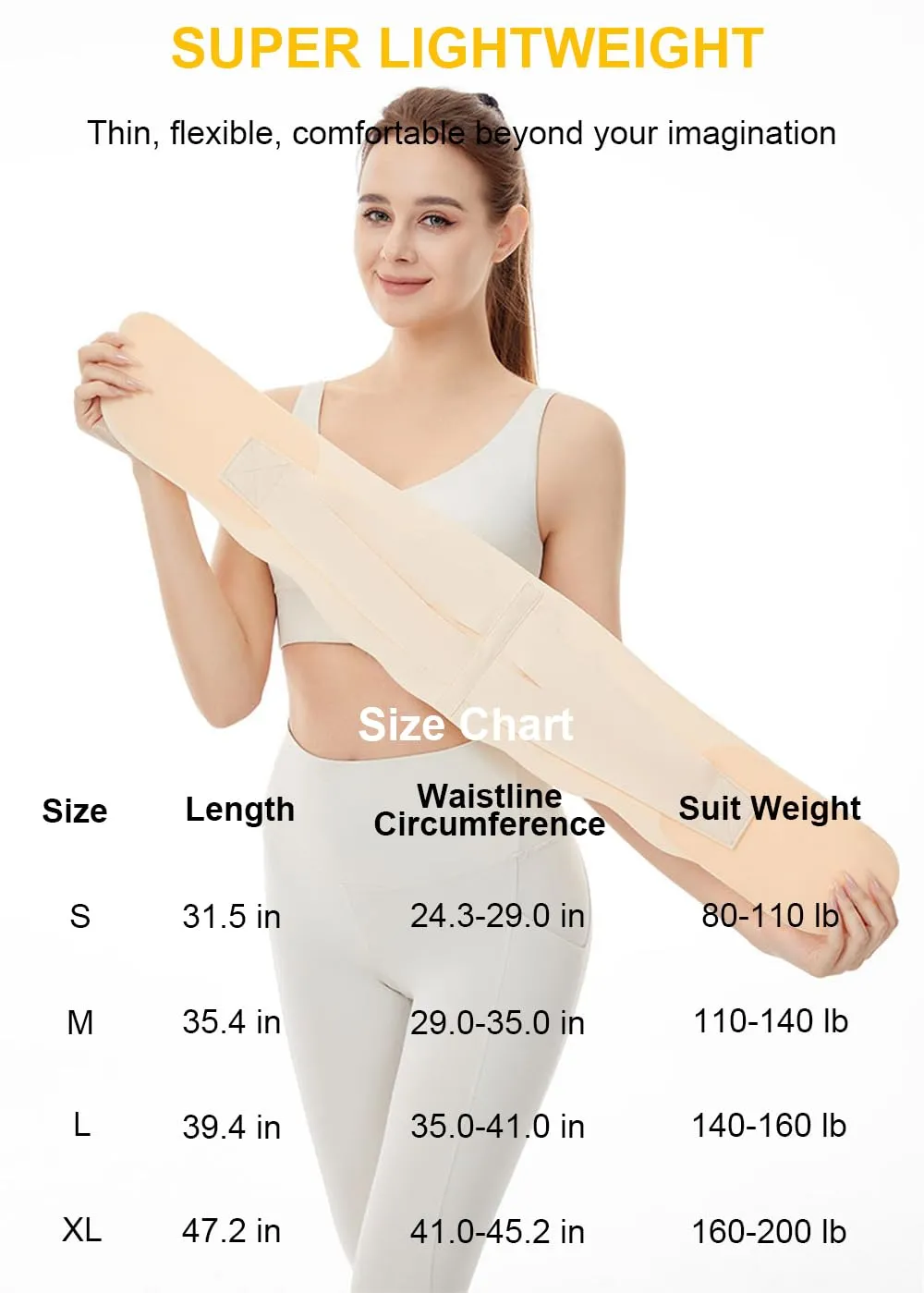 Super Thin Back Brace for Lower Back Pain Women Men, Lumbar Support Waist Support Brace for Women Lower Back Pain Relief Products, Hip Belt Waist Belt Sciatic Nerve Brace for Women Men (Black, Large)