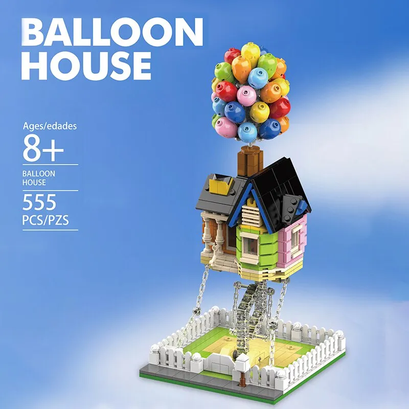 Suspended Gravity Balloon Flying House Building Blocks Creativeal  Sculptures Dynamic Physics Balance Novel Toys for Kids Gifts
