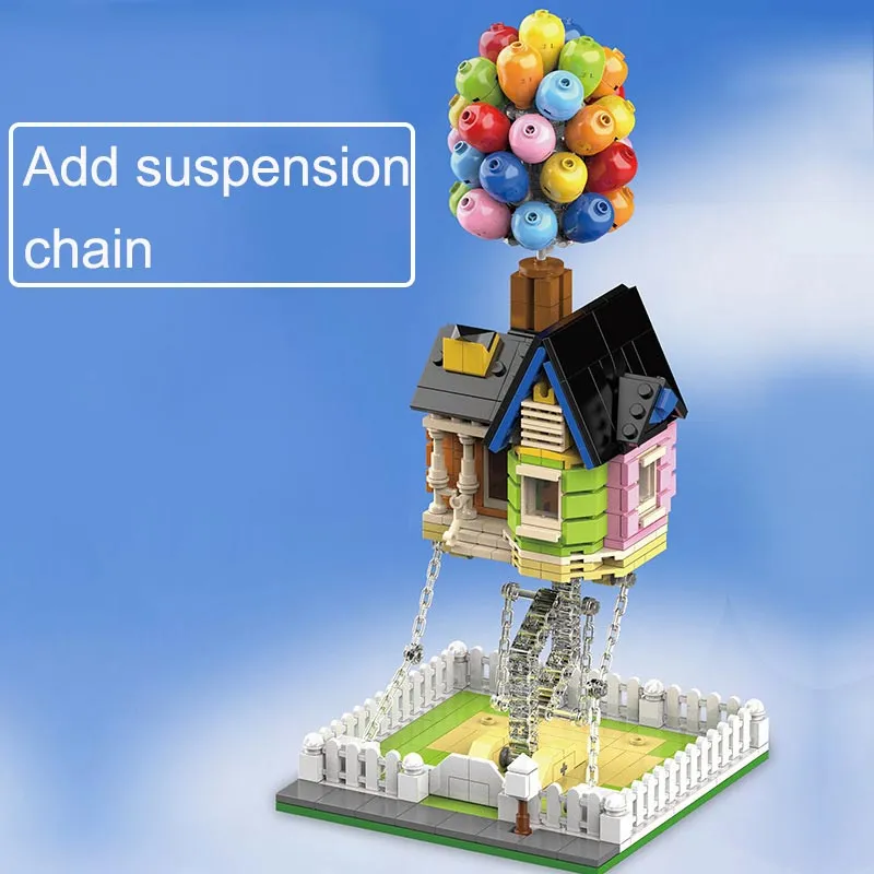 Suspended Gravity Balloon Flying House Building Blocks Creativeal  Sculptures Dynamic Physics Balance Novel Toys for Kids Gifts