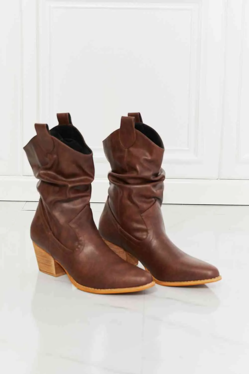 TEEK - Brown Better in Texas Scrunch Cowboy Boots