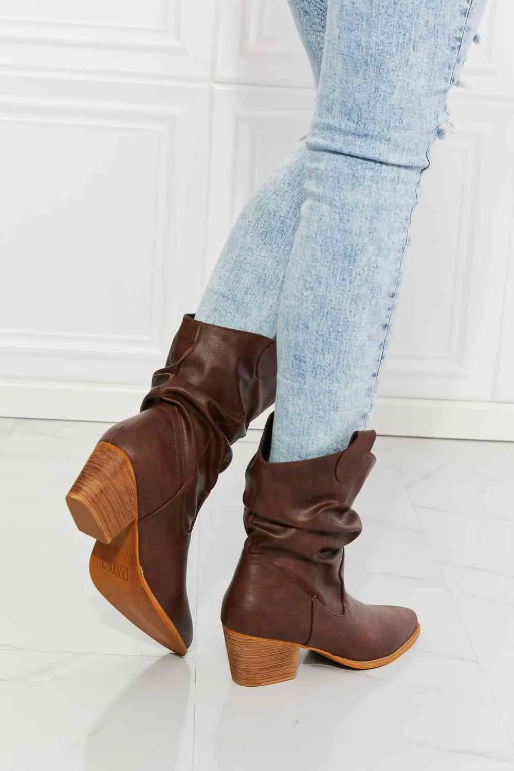 TEEK - Brown Better in Texas Scrunch Cowboy Boots