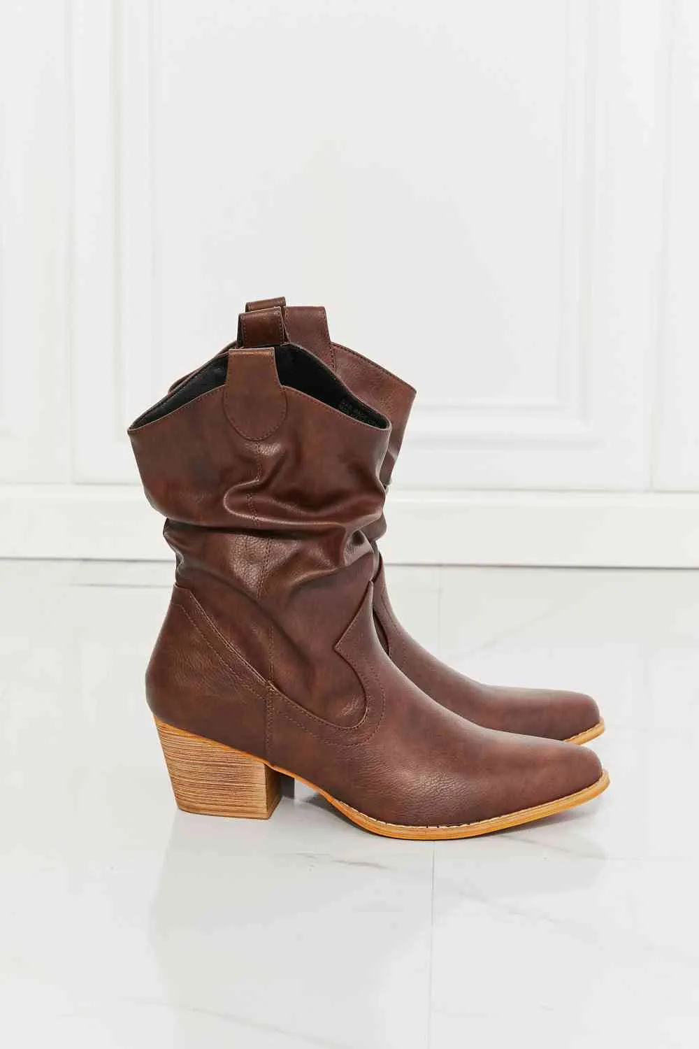 TEEK - Brown Better in Texas Scrunch Cowboy Boots