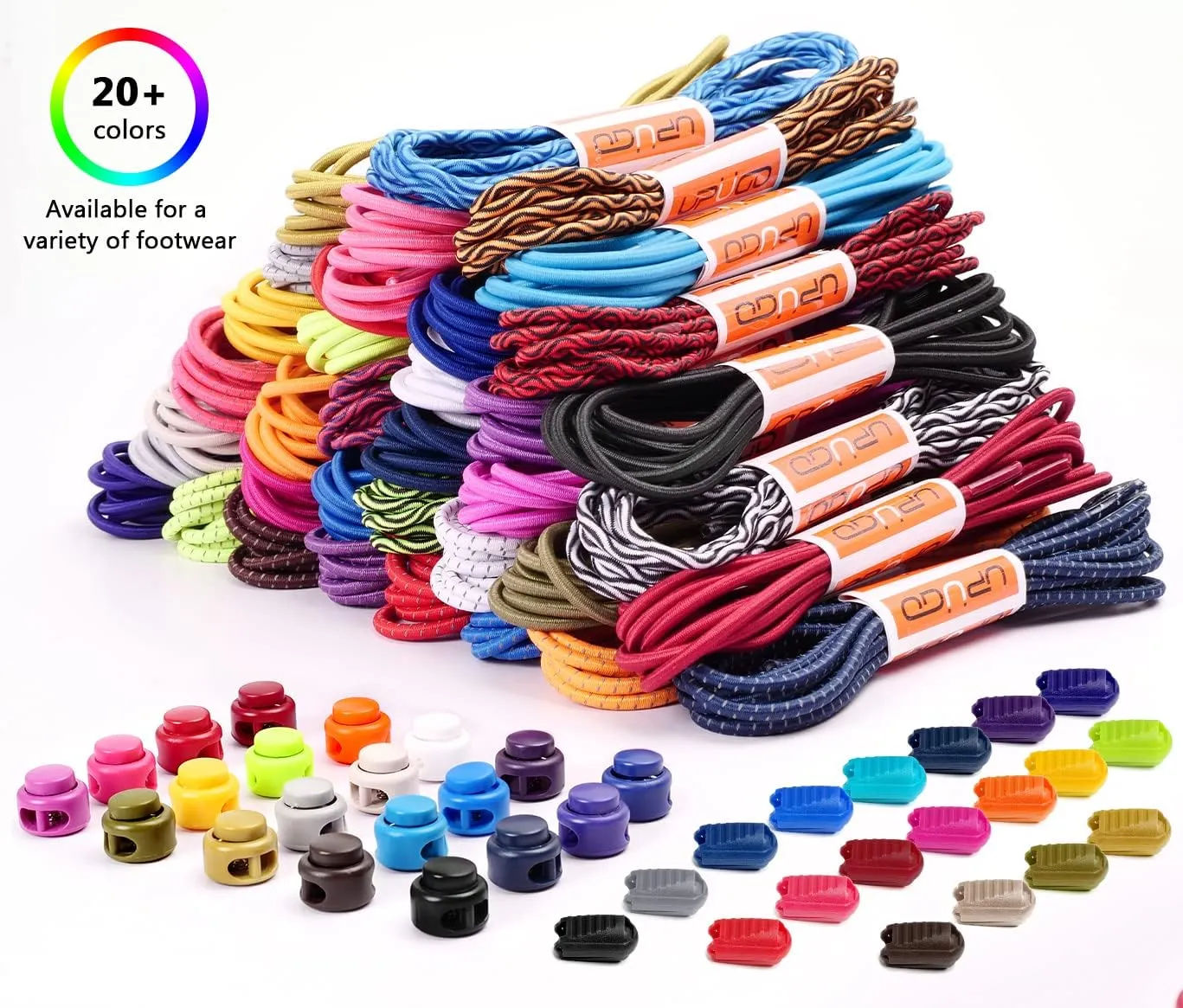 UpUGo Elastic Shoe Laces, No Tie Shoe Laces Tieless for Kids, Adults, Elderly, One Size Fit All