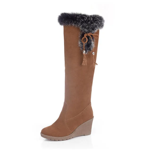 Wedge High Heels Knee-high Boots
