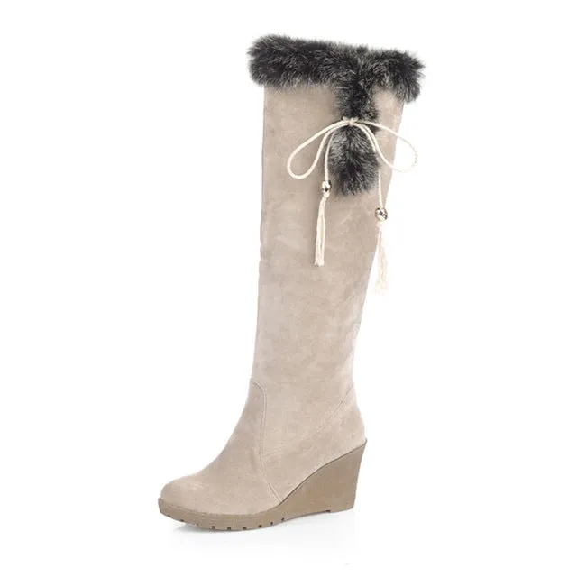 Wedge High Heels Knee-high Boots